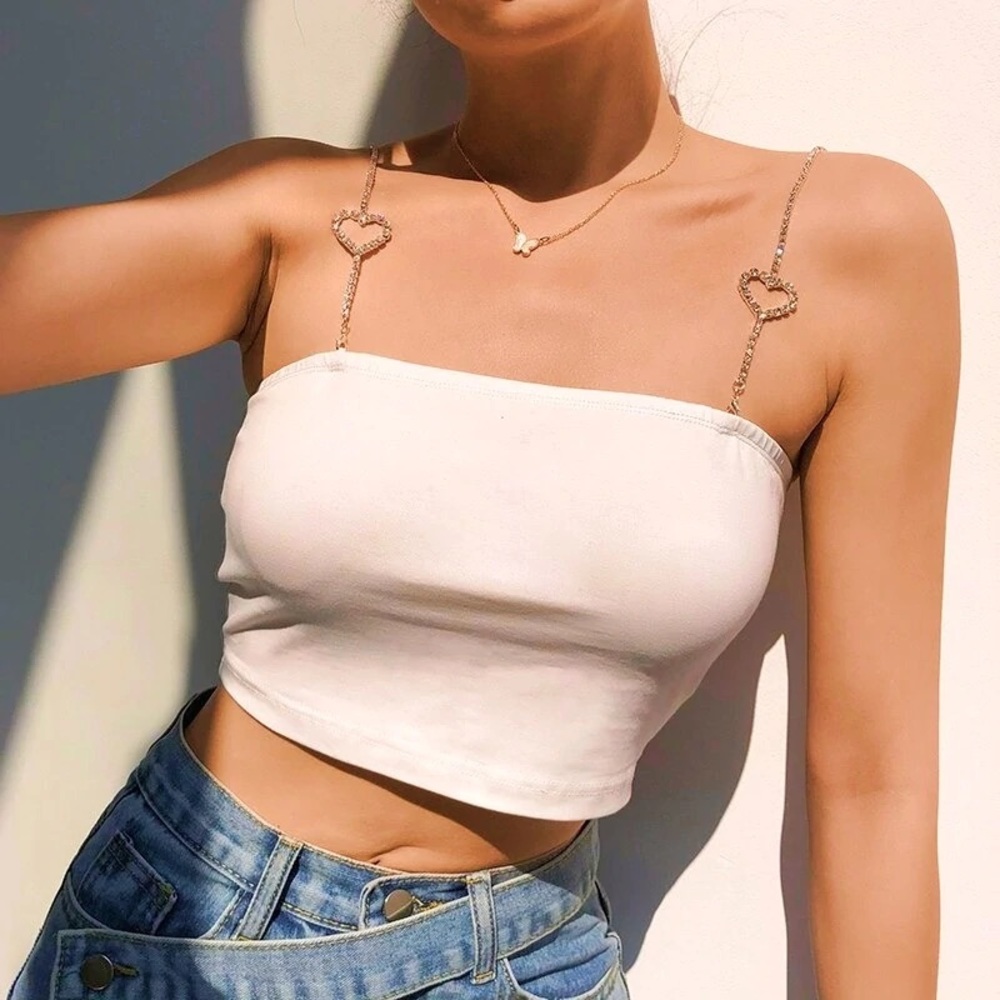 Heart Chain Crop Top